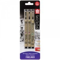 Sakura Набор капиллярных ручек Pigma Micron 3 шт.