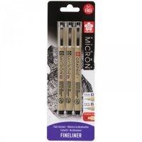 Набор капиллярных ручек Sakura «Pigma» 3 штуки Набор капиллярных ручек Pigma Micron 3 шт. BLXSDK3CS