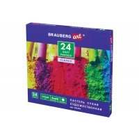 Пастель сухая BRAUBERG , круглые, 24 цвета Пастель сухая художественная Art Classic 24 цвета