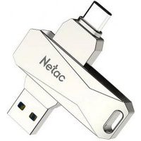 Флеш Диск Netac 32Gb <NT03C-032G-30PN>, USB3.0+TypeC, металлическая U785