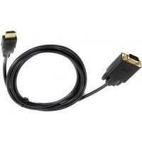 Переходник HDMI 1.8м VCOM Telecom CG596-1.8M круглый черный CG596-1.8M
