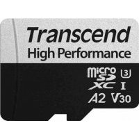 Карта памяти microSDXC Transcend 330S, 256 Гб, UHS-I Class U3 V30 A2, с адаптером 330S