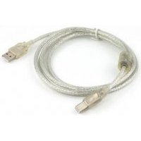 Кабель Cablexpert USB-A - USB-B (CCF-USB2-AMBM-TR-6), 1.8 м, 1 шт., бесцветный CCF-USB2-AMBM-TR-6