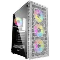 Powercase Корпус Mistral Z4 С White, Tempered Glass, Mesh, 4x 120mm 5-color LED fan, белый, ATX () CMIZ4CW-L4