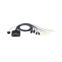KVM-переключатель ATEN CS22DP 2 PORT HDMI KVM SWITCH. (черный)