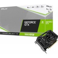 Видеокарта PCI-E PNY 6GB GDDR6 192bit 12nm 1530/14000MHz DVI-D/HDMI/DP RTL GeForce GTX 1660 SUPER (VCG16606SSFPPB)