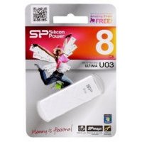 Флешка USB 8Gb Silicon Power Ultima U03 SP008GBUF2U03V1W белый 