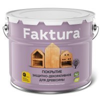 Защитно-декоративное покрытие для внутренних и наружных работ FAKTURA Золотой дуб 9л (208465)