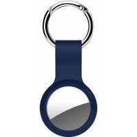 Браслет Deppa для AirTag, силикон, синий (с кольцом для ключей) Брелок для AirTag, силикон, синий (с кольцом для ключей)