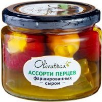 Перец Olivateca ассорти фаршированный сыром 290г 