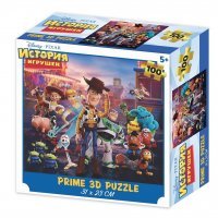 Prime 3D Стерео пазл "История игрушек", 100 элементов 