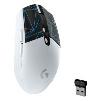 Мышь LOGITECH G305, игровая, оптическая, беспроводная, USB, белый и черный [910-006053] 910-006053