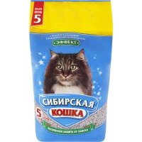 Наполнитель для кошачьего туалета Сибирская кошка Эффект впитывающий 5л Эффект