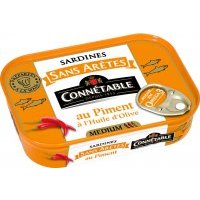Сардины Connetable без костей в оливковом масле первого отжима экстра с перцем 140г 