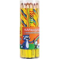 Набор карандашей Мульти-Пульти Енот и радуга с многоцветным грифелем 30шт