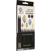 Карандаши цветные, черное дерево, 12 цветов (AF03-051-12) Blackwood