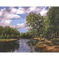 Рисование по номерам "Летние облака" (40х50 см) (А075)