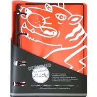 Тетрадь 120 листов, кольцевой механизм, Tiger, красный (N2417/red) 