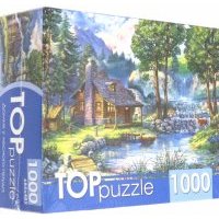 Puzzle-1000 Домик у лесного пруда (ХТП1000-2166) 