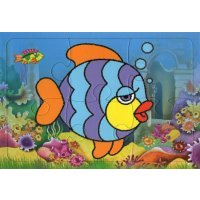 Пазл 6 элементов Рыбка