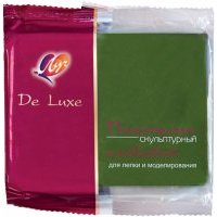 Пластилин скульптурный "De Luxe" (300 гр, оливковый, твердый) (24С1506-08) пластилин скульптурный оливковый
