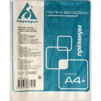 Папка-вкладыш (А4+, 40 мкм, 100 штук), глянцевые с перфорацией (013BGPREM) 