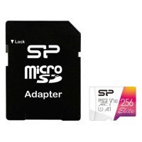 Карта памяти microSDXC UHS-I U1 SILICON POWER Elite 256 ГБ, 100 МБ/с, Class 10, , 1 шт., переходник SD SP256GBSTXBV1V20SP