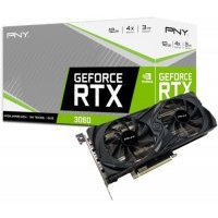 Видеокарта PCI-E PNY 12GB GDDR6 192bit 8nm 1320/15000MHz HDMI/3*DP RTL GeForce RTX 3060 UPRISING Dual Fan (VCG306012DFMPB)