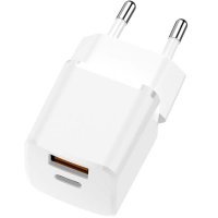 Сетевое зарядное устройство TFN 20Вт, USB, USB type-C, Quick Charge, PD, 3A, белый (TFN-WCRPD11) nano A+C PD 20W, White (TFN-WCRPD11)