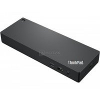 Док-станция Lenovo ThinkPad Universal Thunderbolt 4 Dock, (1xThunderbolt, RJ-45, 4xUSB 3.1, 1xUSB Type-C, 1xHDMI, 2xDP, Mini jack). Черный 40B00135EU 40B00135EU