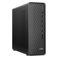 Компьютер HP Slimline S01-aF1008ur, Intel Celeron J4025, DDR4 4ГБ, 128ГБ(SSD), Intel UHD Graphics 600, CR, Windows 10, черный [4j0s6ea] 4J0S6EA