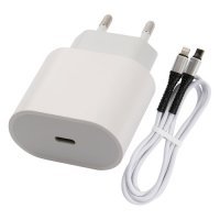 Сетевое зарядное устройство Redline PD1-3A, USB type-C, 8-pin Lightning (Apple), 3A, белый УТ000027293