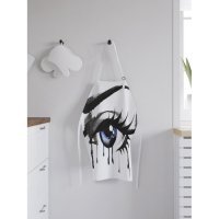 Кухонный фартук JOYARTY Фартук женский для готовки Потек макияж 65х65х28 см
