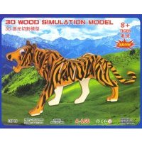 81431 Конструктор 3Д деревянный Тигр 
