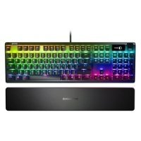 Клавиатура SteelSeries Apex 7 Blue Switch, USB, c подставкой для запястий, черный [64774] 64774