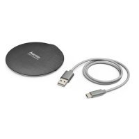 Беспроводное зарядное устройство HAMA FC10 Metal, USB type-C, 2A, черный 00183381