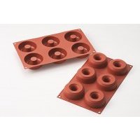 Форма для выпечки Silikomart Donuts 26.170.00.0065 Форма для приготовления пончиков Donuts 7.5/2.5 см