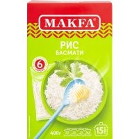 Рис Makfa Басмати шлифованный 6пак*66.6г 