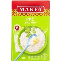 Рис Makfa Жасмин шлифованный 6пак*66.6г 