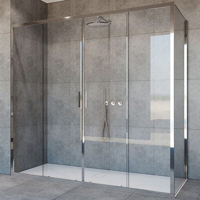 Vincea Душевой уголок Vincea Garda 170х100 VSR-1G21017CL профиль Хром стекло прозрачное VSR-1G21017CL