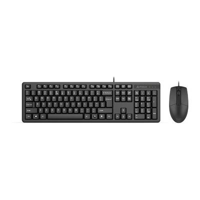 A4Tech Комплект (клавиатура+мышь) A4TECH KK-3330S, USB, проводной, черный [kk-3330s usb (black)] 