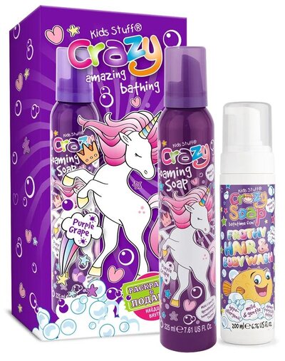 Kids Stuff Подарочный набор Kids Stuff "Единорог": раскраска, мусс-пена, 225мл, мусс 2в1, 200мл KS91920