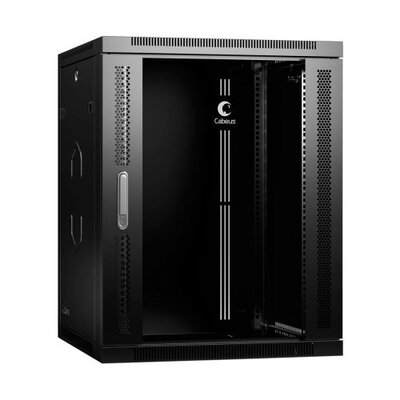 Cabeus Шкаф настенный 19", 15U Cabeus SH-05F-15U60/45-R-BK 