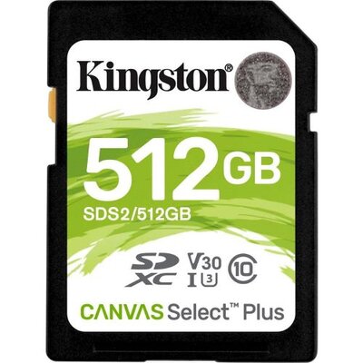 Kingston Карта памяти Kingston SDXC 512Gb Class10 Kingston SDS2/512GB Canvas Select Plus w/o adapter [1401297] 