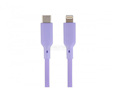 Qumo Кабель QUMO, MFI С94, USB Type-C - Lightning, 2.2A, 1м, Силикон, Фиолетовый 32998 32998