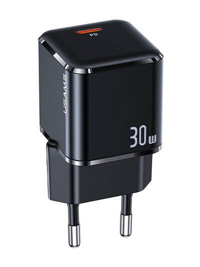 Noname Сетевое зарядное устройство USAMS US-CC148 T45, USB type-C, 3A, черный Noname УТ000027613 