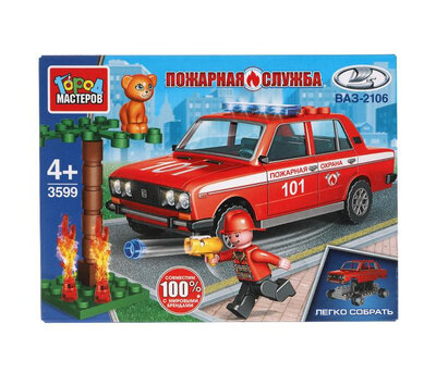 Город мастеров Конструктор Город мастеров Lada-2106 пожарная служба (64 деталей) 3599-CY