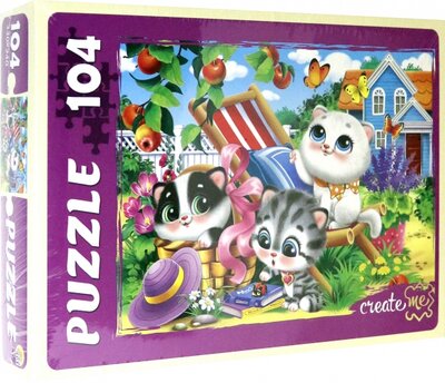 Рыжий кот Puzzle-104. СМЕШНЫЕ КОТЯТА №2 Рыжий кот 834-007 