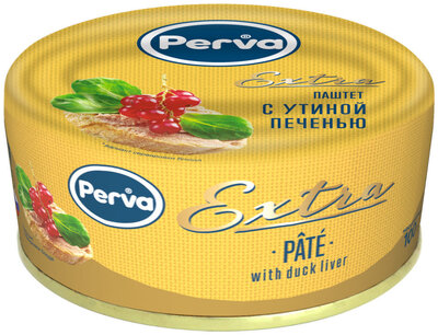 Стандарт Паштет Perva Extra с утиной печенью 100г Стандарт 