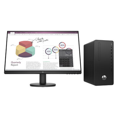 HP Комплект HP 290 G4, Intel Core i5 10500, DDR4 8ГБ, 1000ГБ, Intel UHD Graphics 630, DVD-RW, Windows 10 Professional, черный [1c6x1ea] 